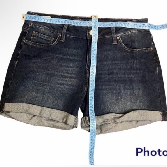 MAVI Rolled rolled Cuff Jean Shorts Women's dark wash vacation outdoors summer - Picture 12 of 12
